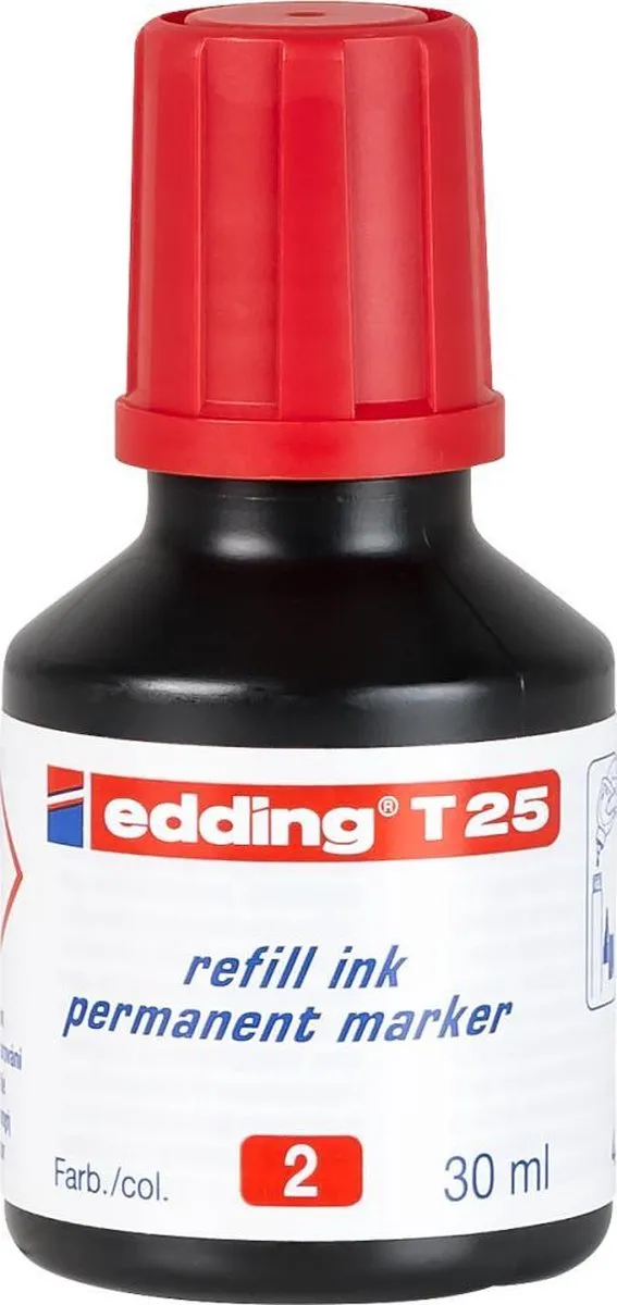 edding T 25 Navulinkt - Rood