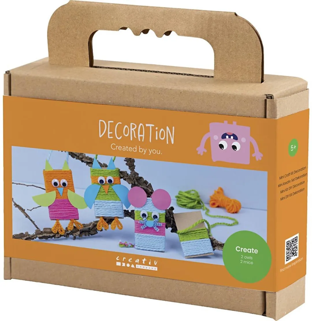 Creativ Company Mini Hobbyset Decoratie Muizen & Uilen - Multi kleuren