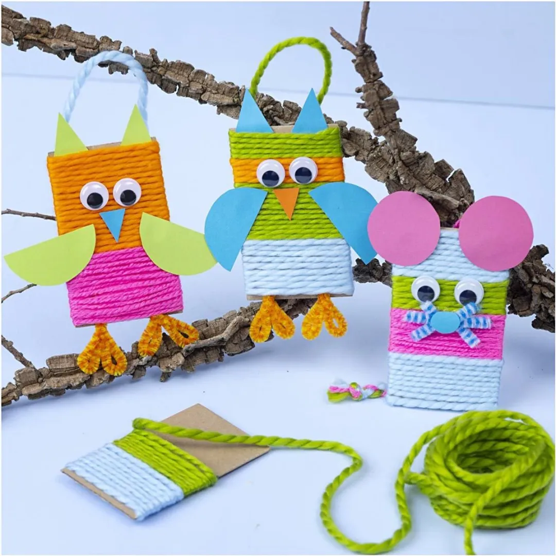 Creativ Company Mini Hobbyset Decoratie Muizen & Uilen - Multi kleuren
