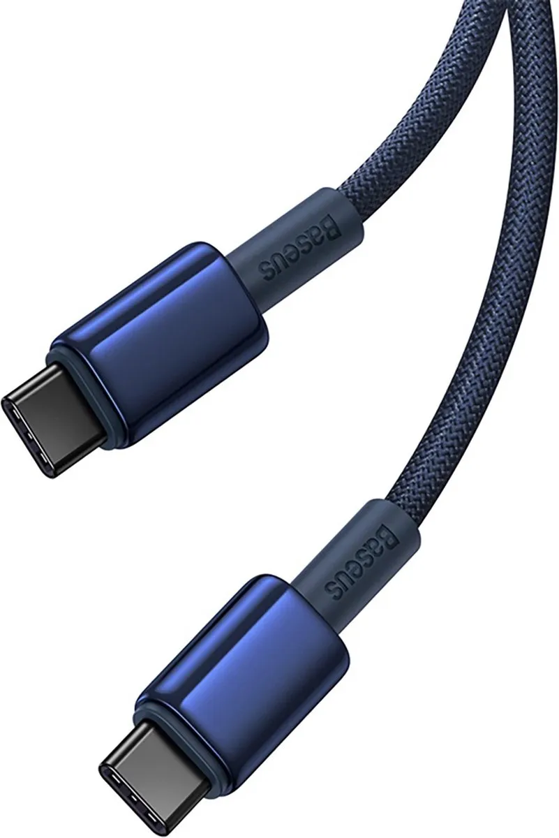 Baseus Tungsten Gold USB-C Kabel 100W 2m - Marineblauw