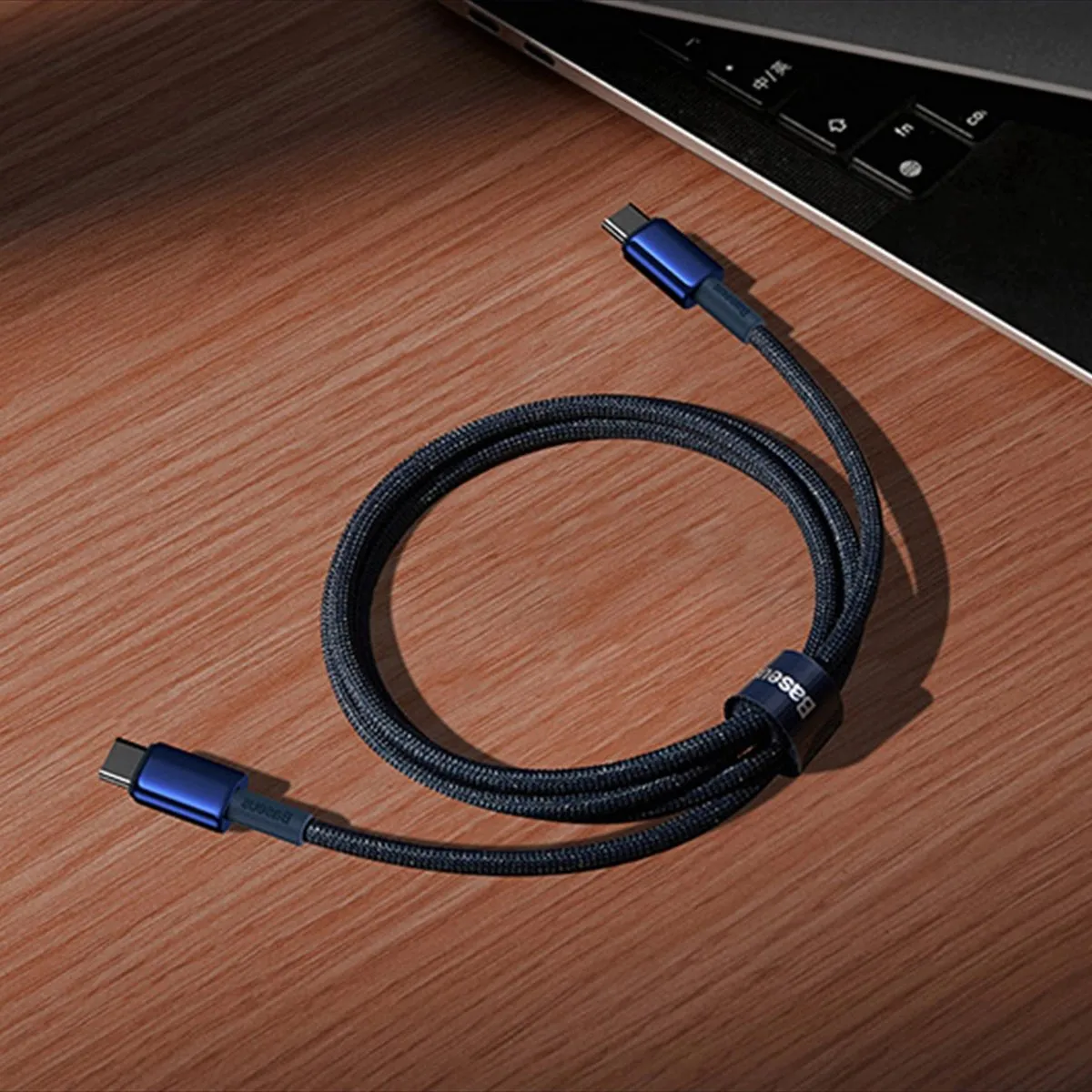 Baseus Tungsten Gold USB-C Kabel 100W 2m - Marineblauw