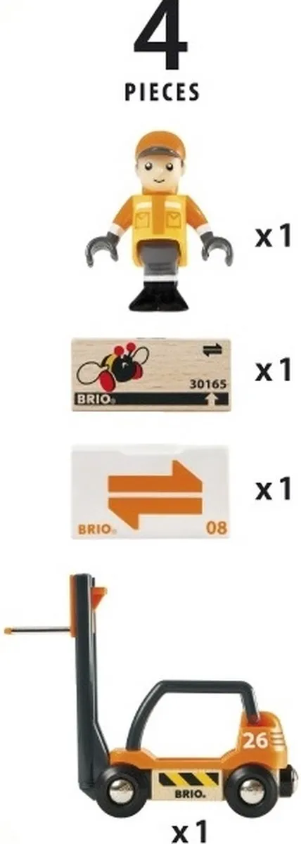 BRIO Vorkheftruck 33573 - Magnetisch hijssysteem - 100-delig