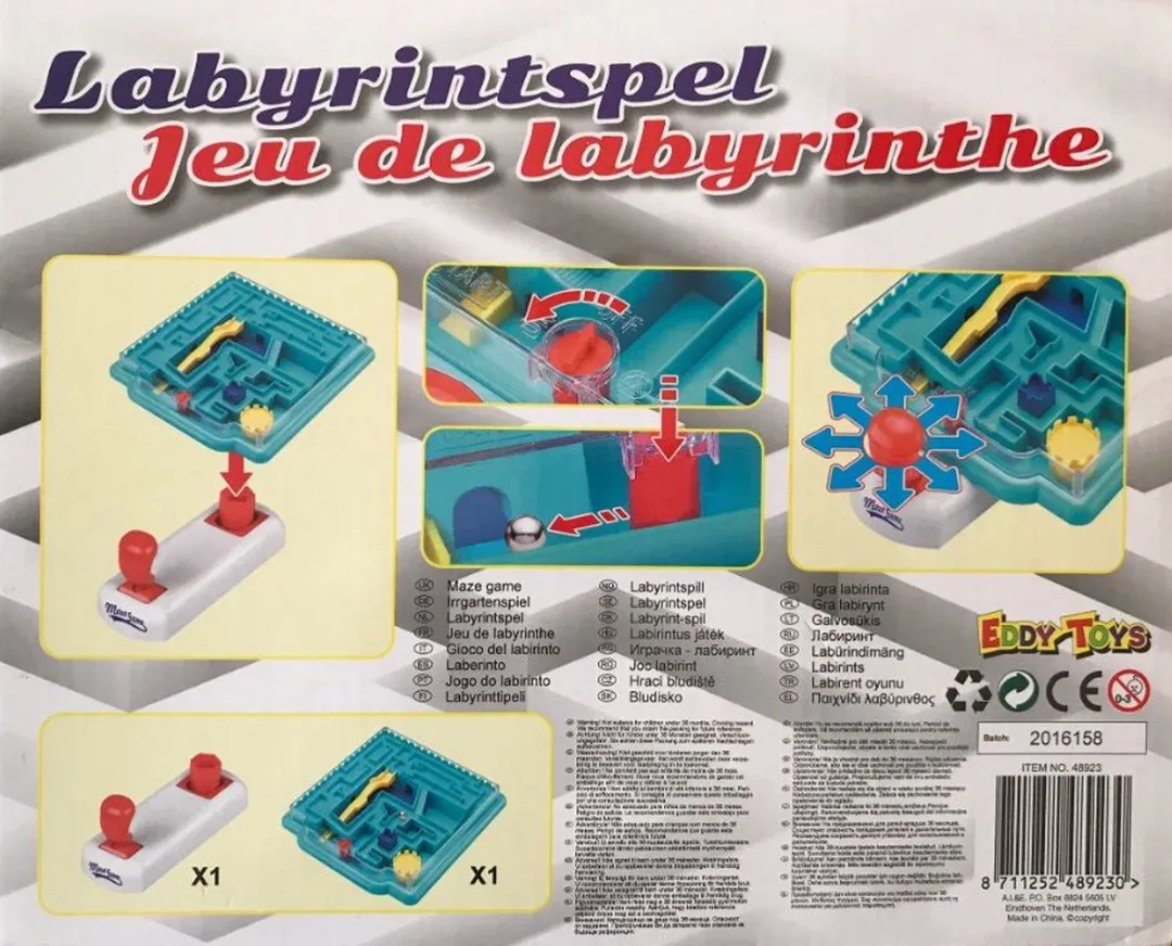 Eddy Toys Labyrintspel & Joystick - Paars