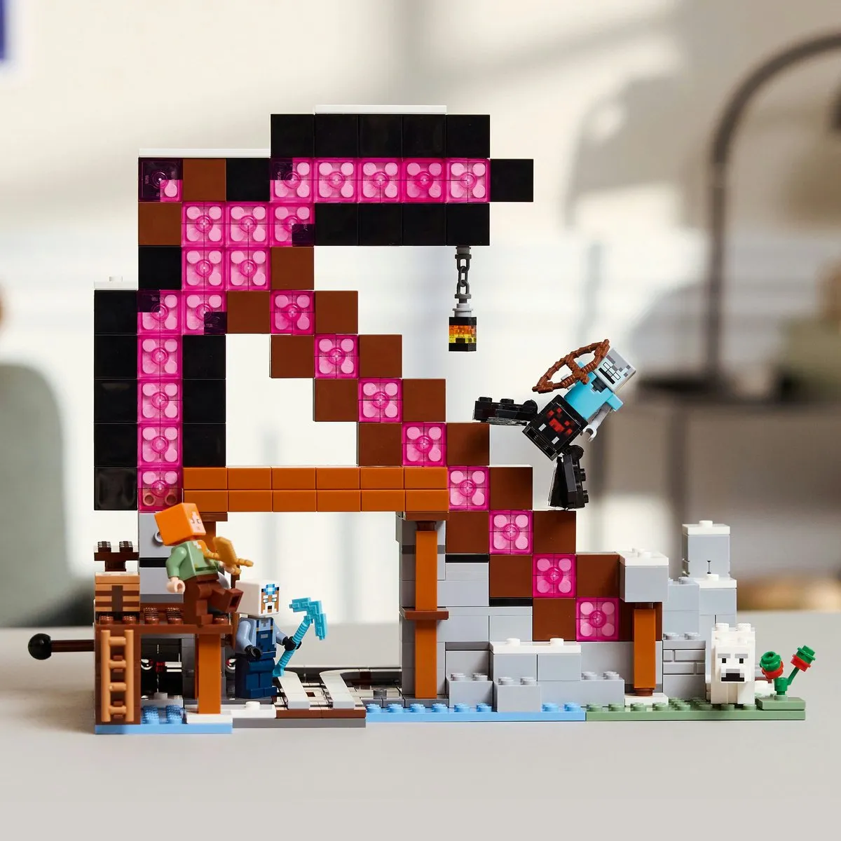 LEGO Minecraft De Pikhouweelmijn 21277 - 530 Stukken - 3 Minifiguren - afbeelding 6 van 6