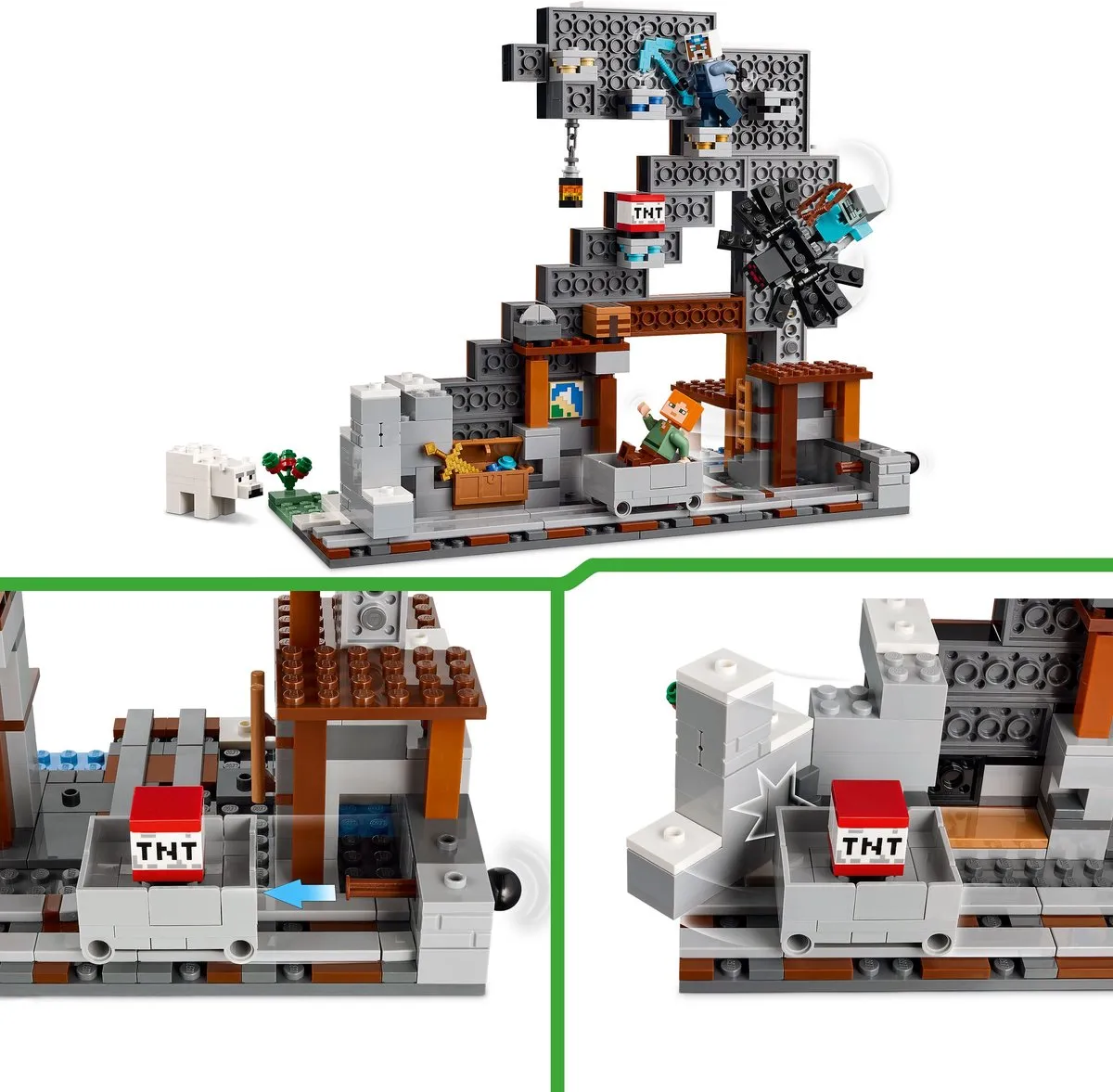 LEGO Minecraft De Pikhouweelmijn 21277 - 530 Stukken - 3 Minifiguren