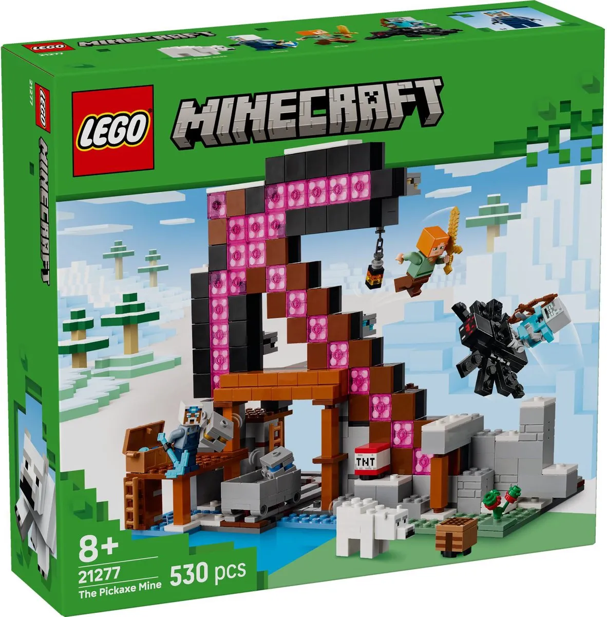 LEGO Minecraft De Pikhouweelmijn 21277 - 530 Stukken - 3 Minifiguren