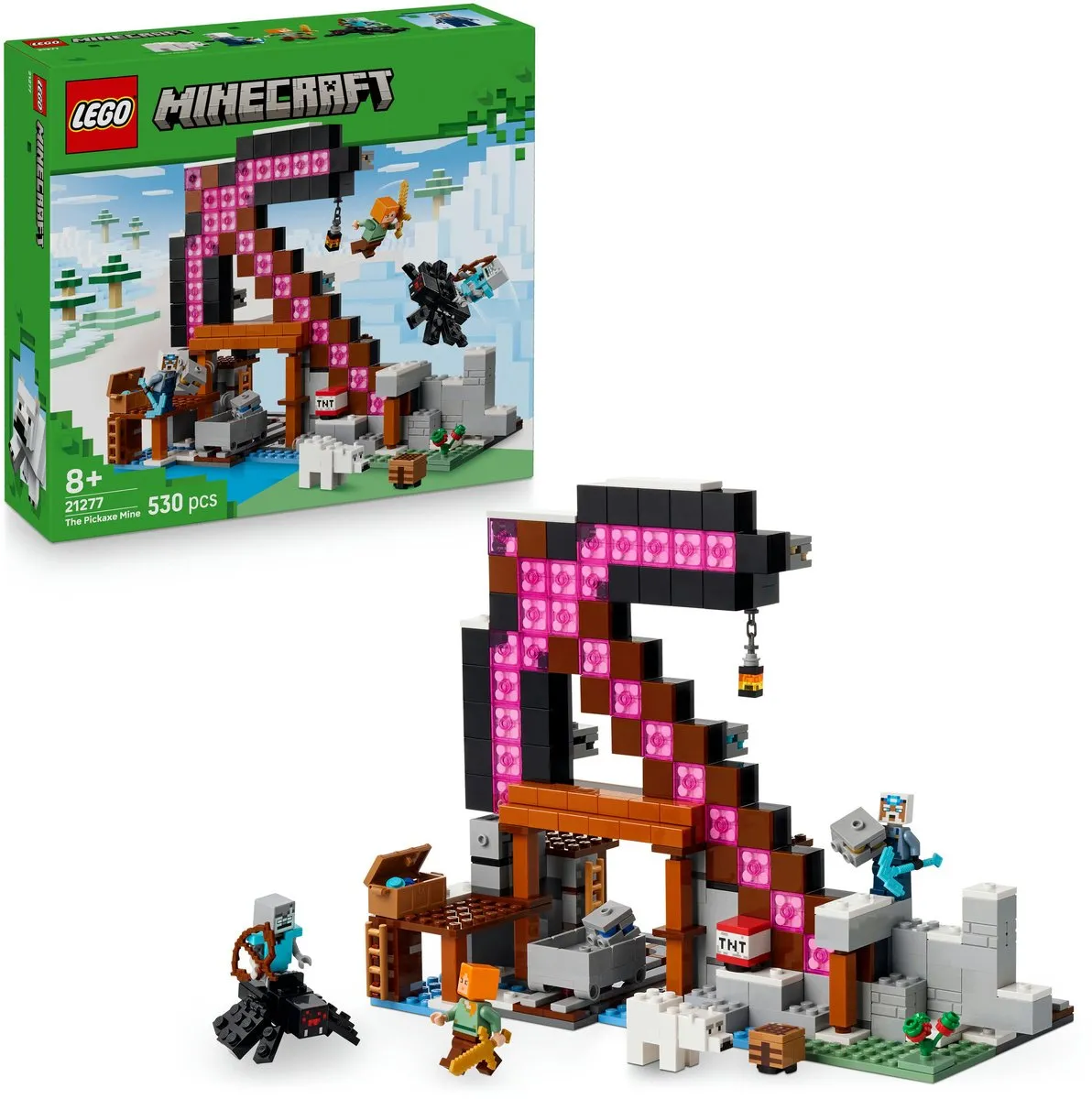LEGO Minecraft De Pikhouweelmijn 21277 - 530 Stukken - 3 Minifiguren