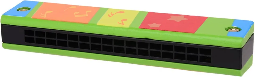 Johntoy Mondharmonica Hout Groen