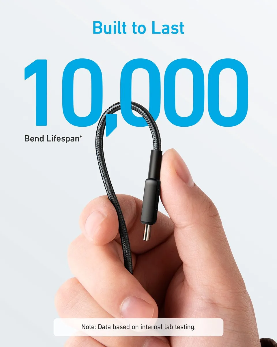 Anker Charging 322 USB-C Kabel 3m - Zwart