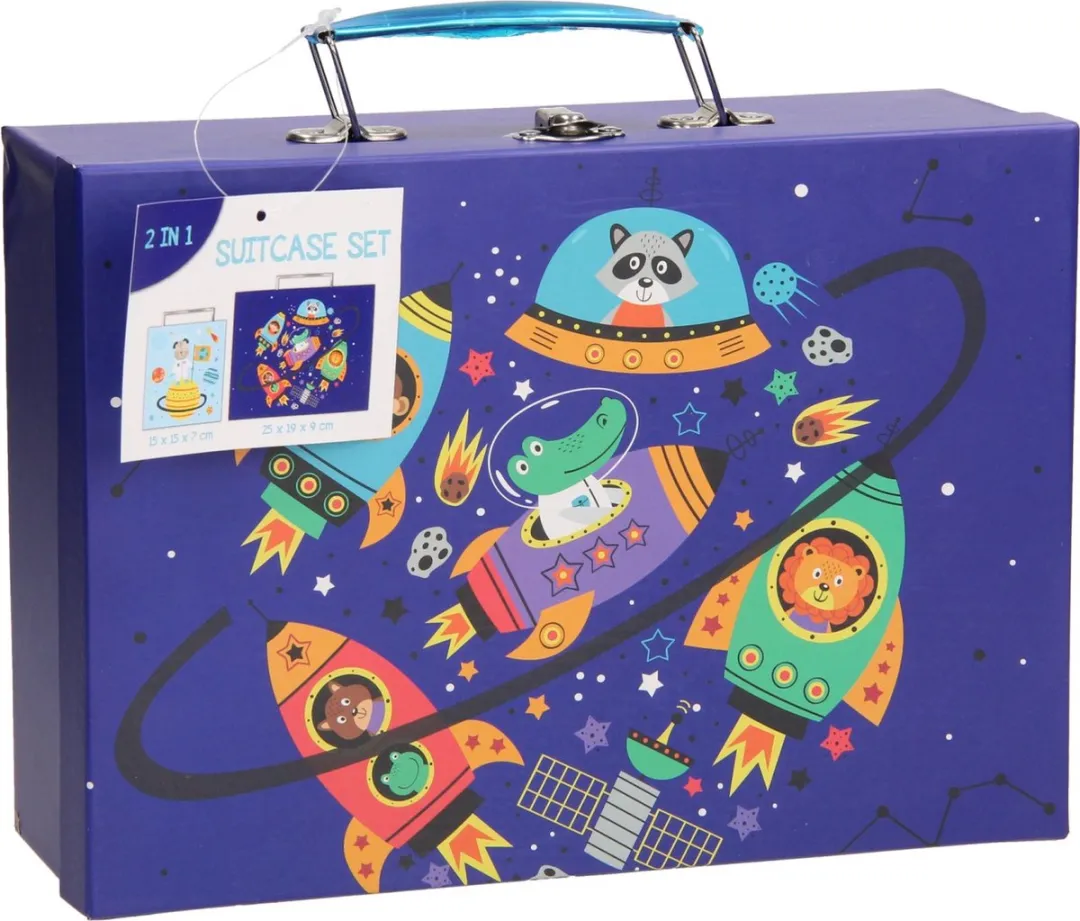 Johntoy Kofferset Kind 2-in-1 Eenhoorn Multicolor