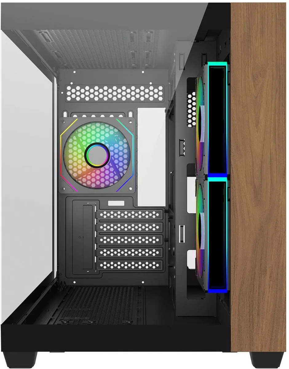 Cooler Master Elite 481 Wood - ATX Behuizing - Zwart