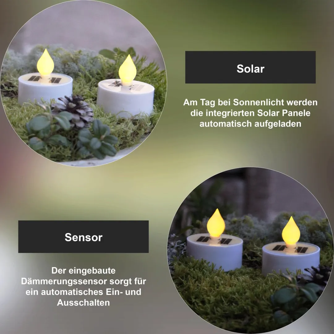 Star Trading Saul LED Kaarsenset 3 Stuks - Wit/Geel - Schemersensor