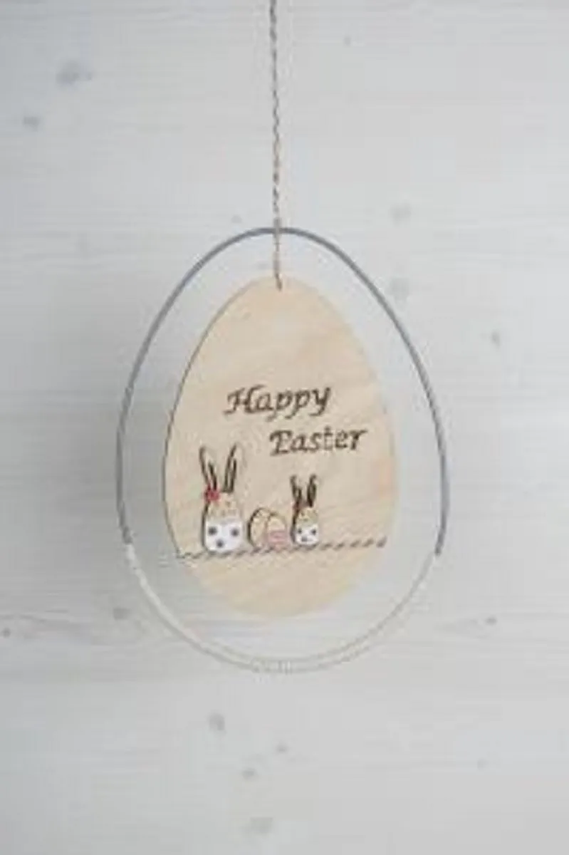 RAYHER Houten Eieren 13,8x19,3cm - 2 Stuks
