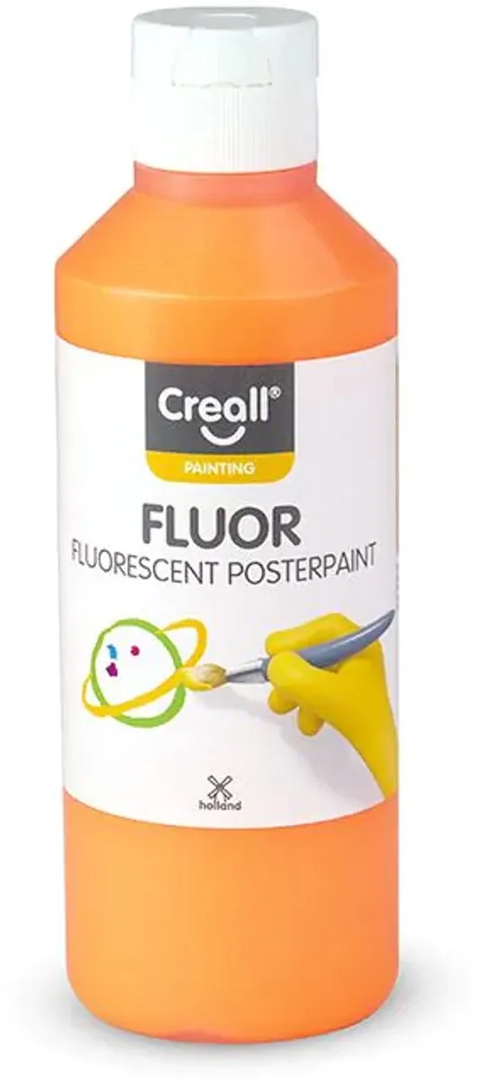 Plakkaatverf creall fluor oranje 250ml