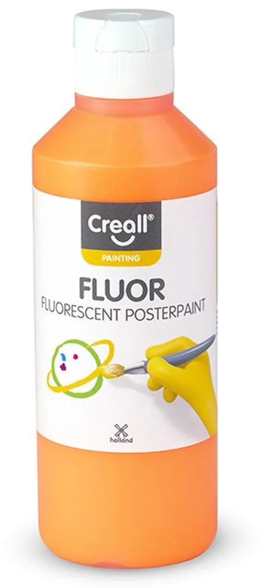 Plakkaatverf creall fluor oranje 250ml