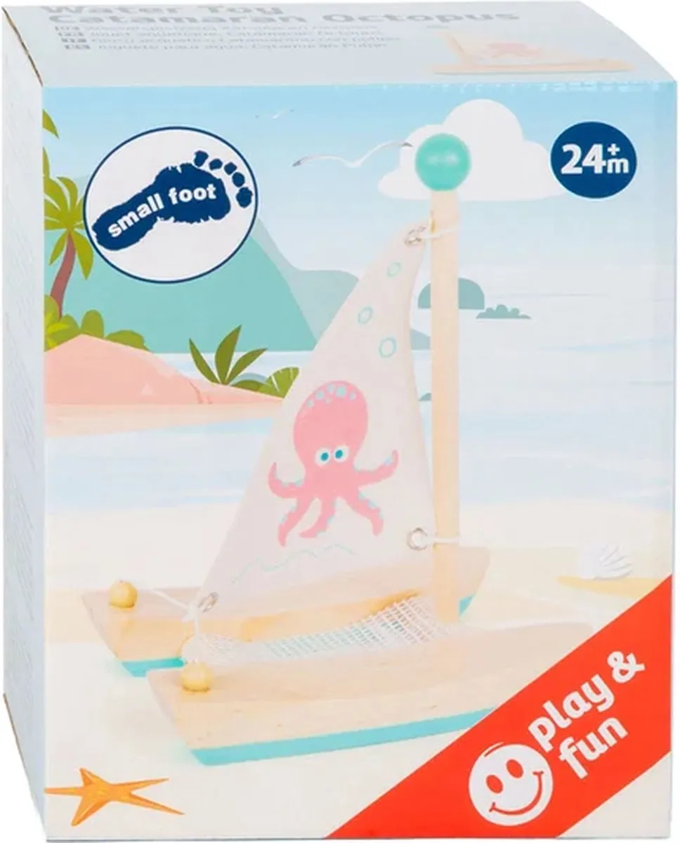 Small Foot Houten Catamaran Octopus 11656 - Veelkleurig