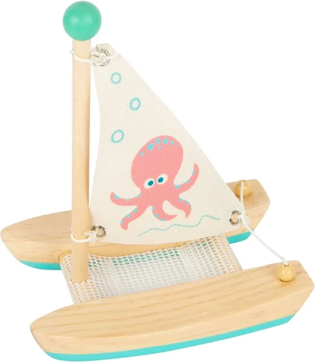 Small Foot Houten Catamaran Octopus 11656 - Veelkleurig