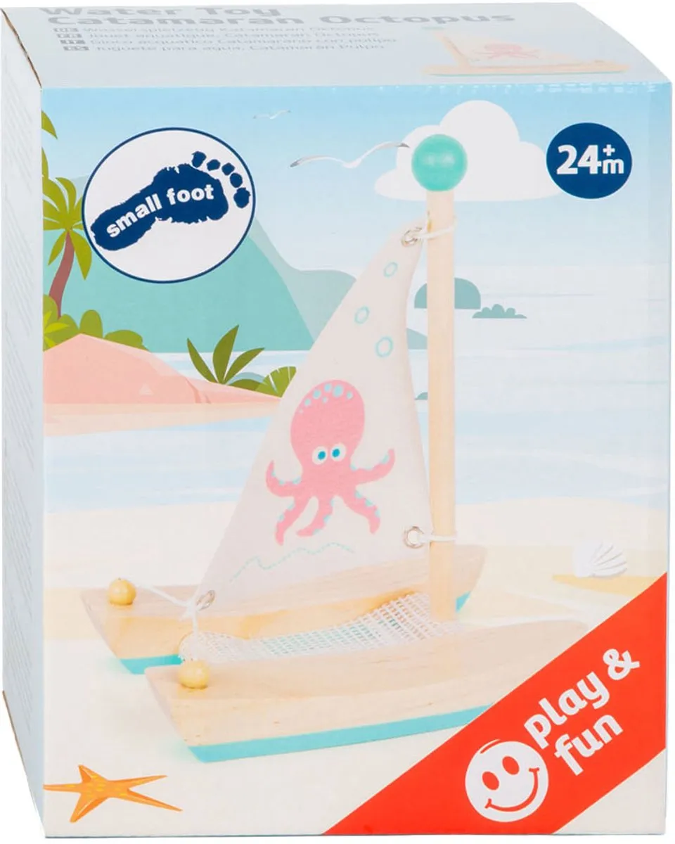 Small Foot Houten Catamaran Octopus 11656 - Veelkleurig