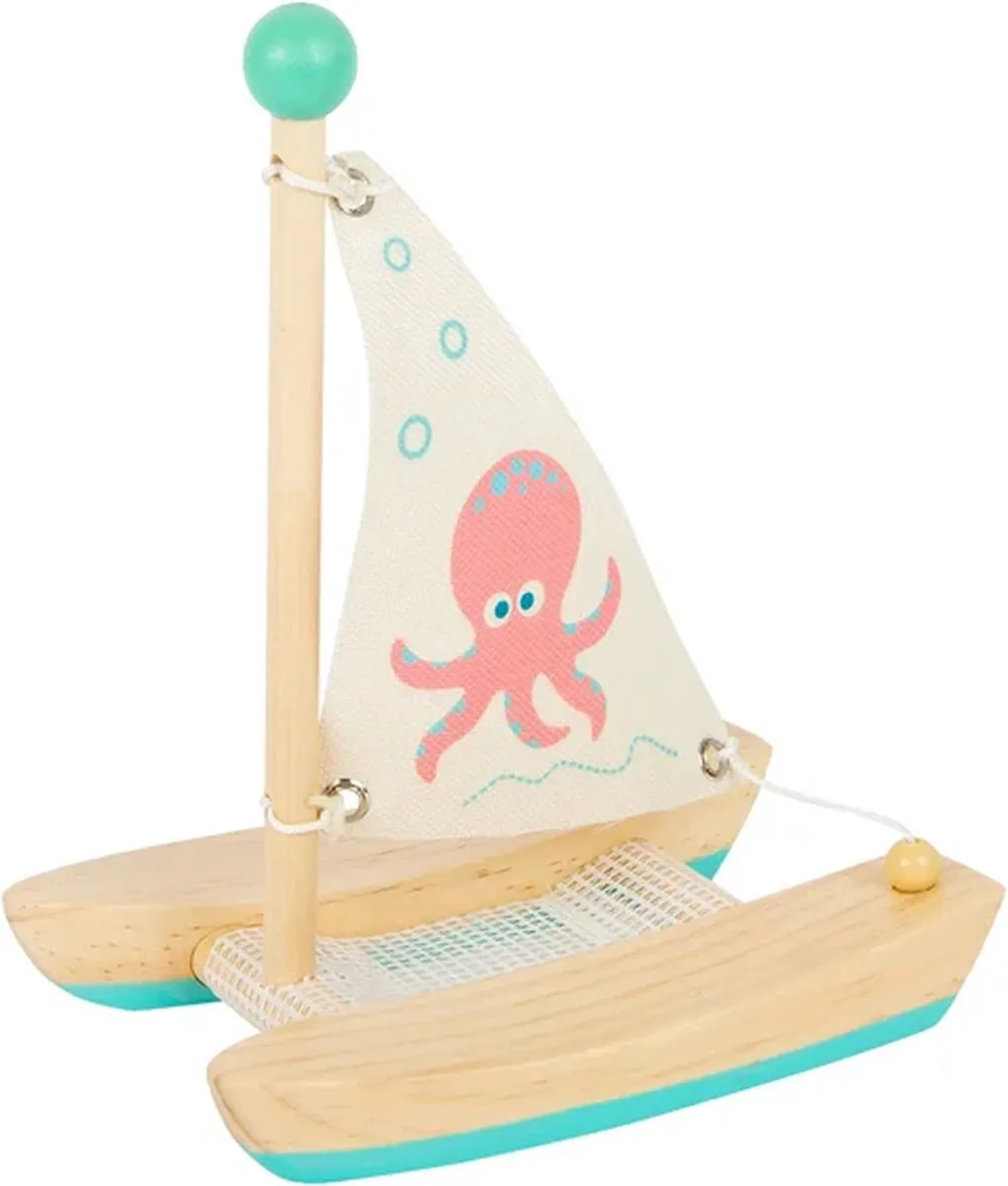 Small Foot Houten Catamaran Octopus 11656 - Veelkleurig