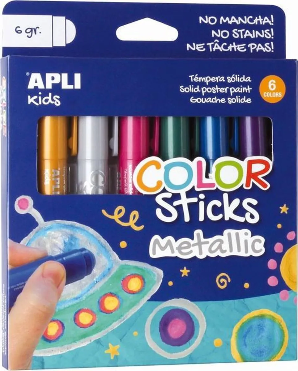 Apli Kids Verf Color Stick Metallic