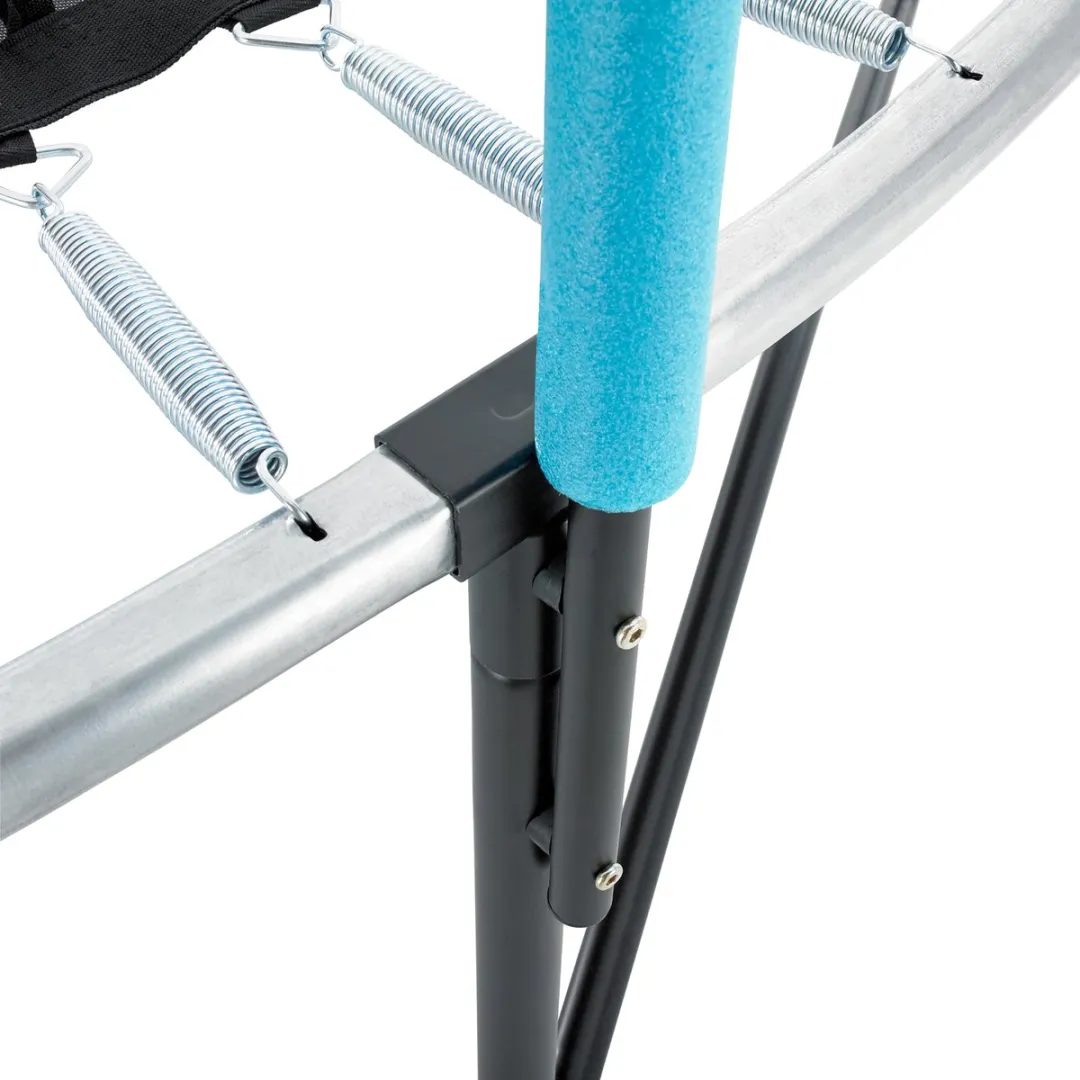 TP Toys Trampoline 365 cm Genius 12 - met veiligheidsnet - Zwart/blauw