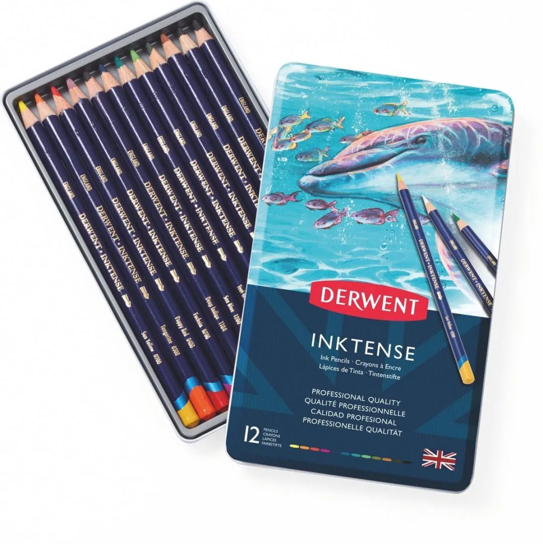 Derwent Inktense Aquarelpotloden - 12 Stuks