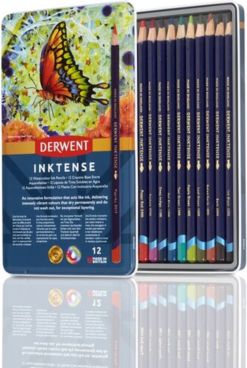 Derwent Inktense Aquarelpotloden - 12 Stuks