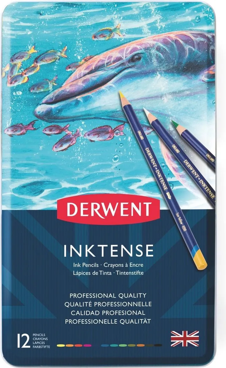 Derwent Inktense Aquarelpotloden - 12 Stuks
