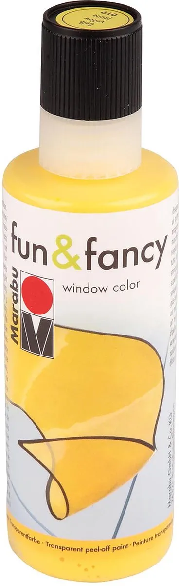 Marabu Sticker- en Glasverf Geel 80ml