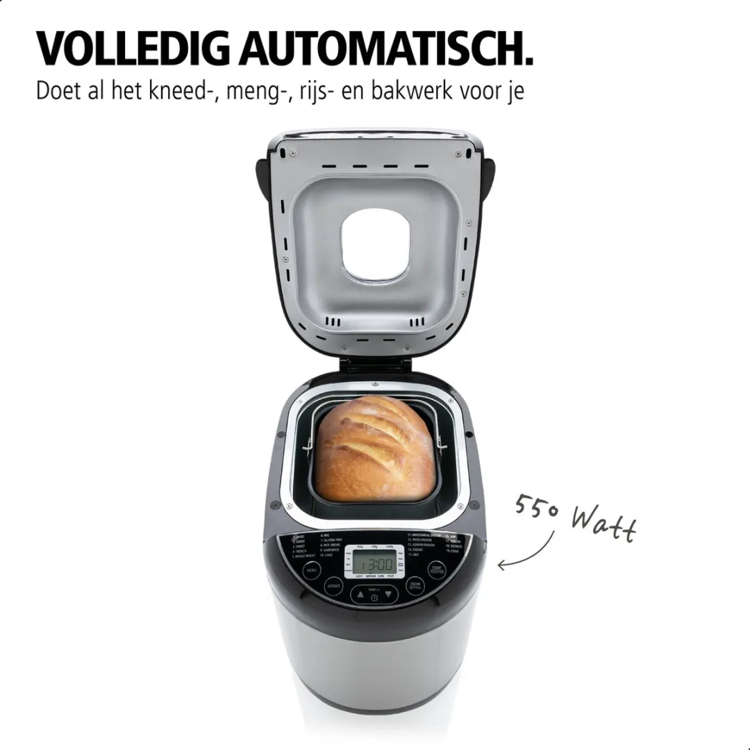 Brabantia BBEK1114 Broodbakmachine - 19 Programma's - 1000g
