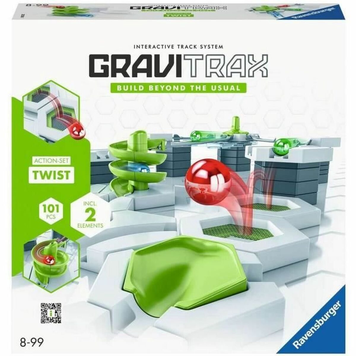 Ravensburger GraviTrax Action-Set Twist. Kombinierbar mit allen Produktlinien, Starter-Sets, Erweiterungen und Elementen für das GraviTrax-Kugelbahnsystem, interaktive Kugelbahn, Konstruktionsspielzeug für Kinder ab 8 Jahren