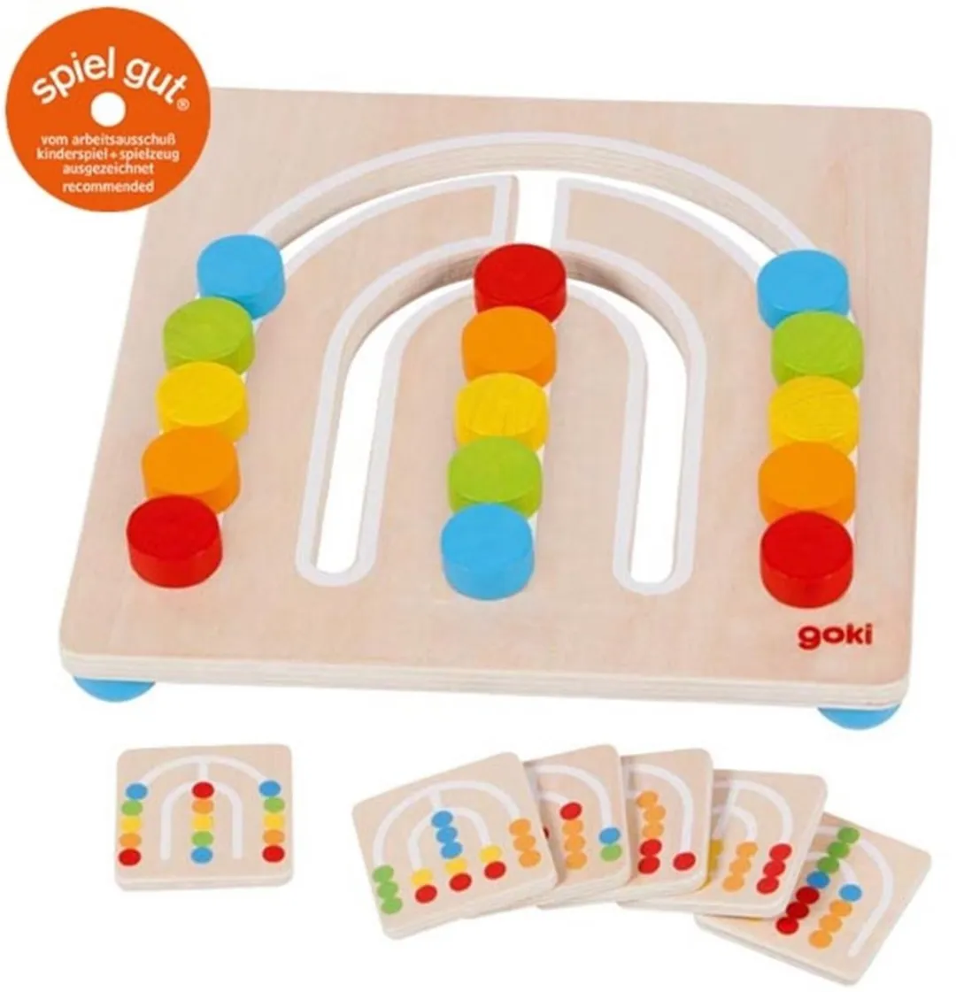 Goki Regenboog Rangschikspel 21x21cm - Multicolor - 6 Voorbeelden