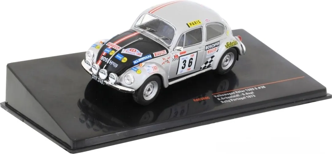 Volkswagen Käfer 1302 S Rally Portugal 1973 - IXO Models 1:43 - Grijs/Zwart
