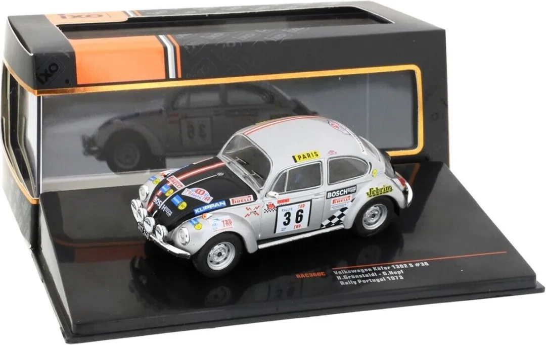 Volkswagen Käfer 1302 S Rally Portugal 1973 - IXO Models 1:43 - Grijs/Zwart - afbeelding 6 van 6