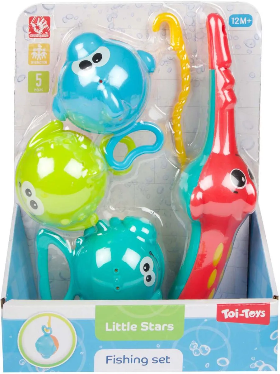 Toi-Toys Little Stars Badspeelgoed Vishengel - 3 Vissen - Multi