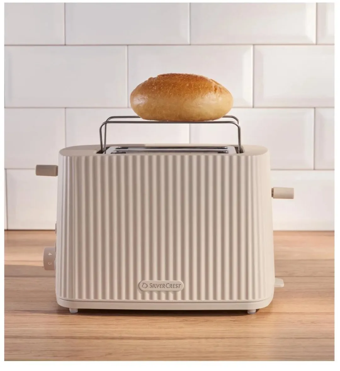 Silvercrest Plissé Broodrooster 2 Sneden - 870W - Beige
