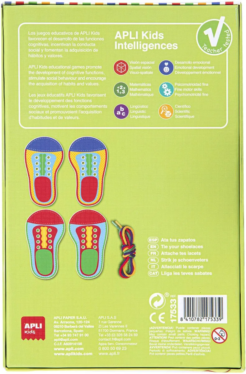 Apli Kids leren veters strikken - 4 stuks