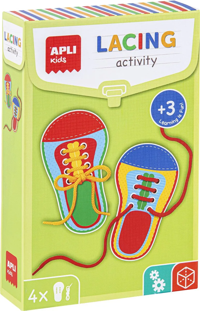 Apli Kids leren veters strikken - 4 stuks