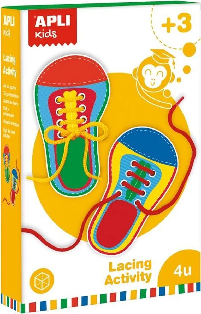 Apli Kids leren veters strikken - 4 stuks