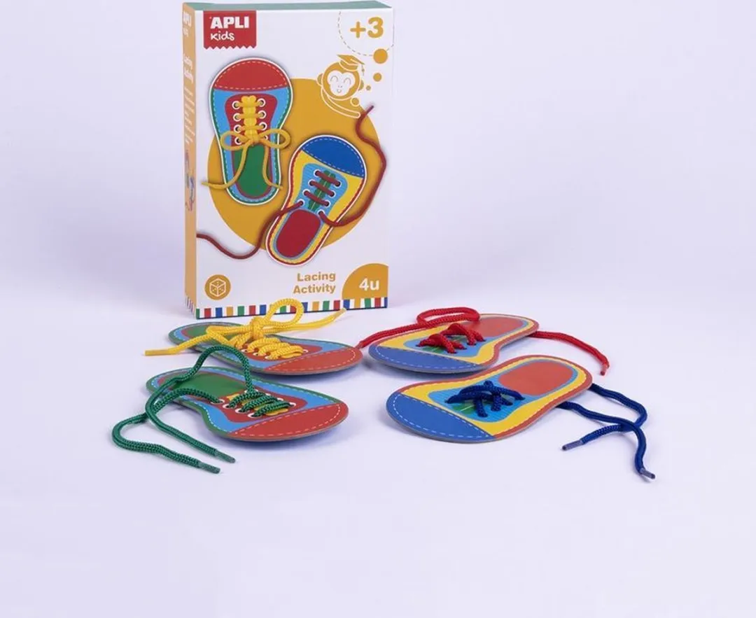 Apli Kids leren veters strikken - 4 stuks