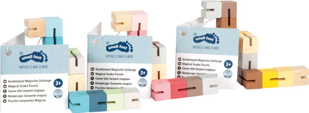 Small Foot Magische Slangenpuzzel - 12 Stuks - Multicolor