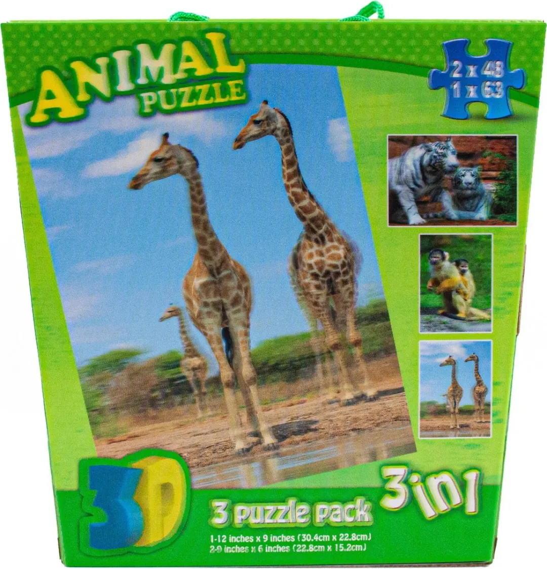 PIA Soft Toys Wilde Dieren 3D Puzzel