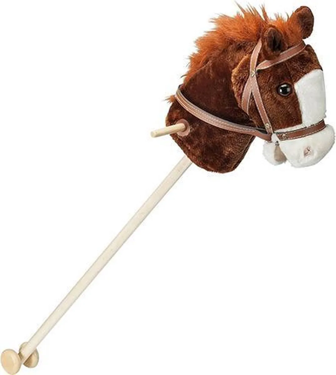 Stokpaardje blond pluche verwisselbare batterij