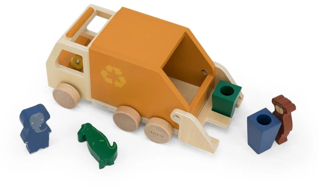 Trixie Houten Vuilniswagen Speelgoedauto 5400858364937