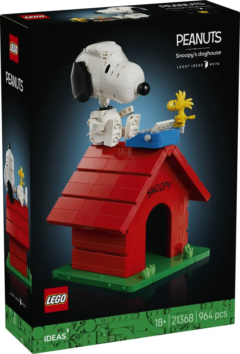 LEGO Ideas Peanuts Snoopy's Doghouse 21368 - 964 Stukken
