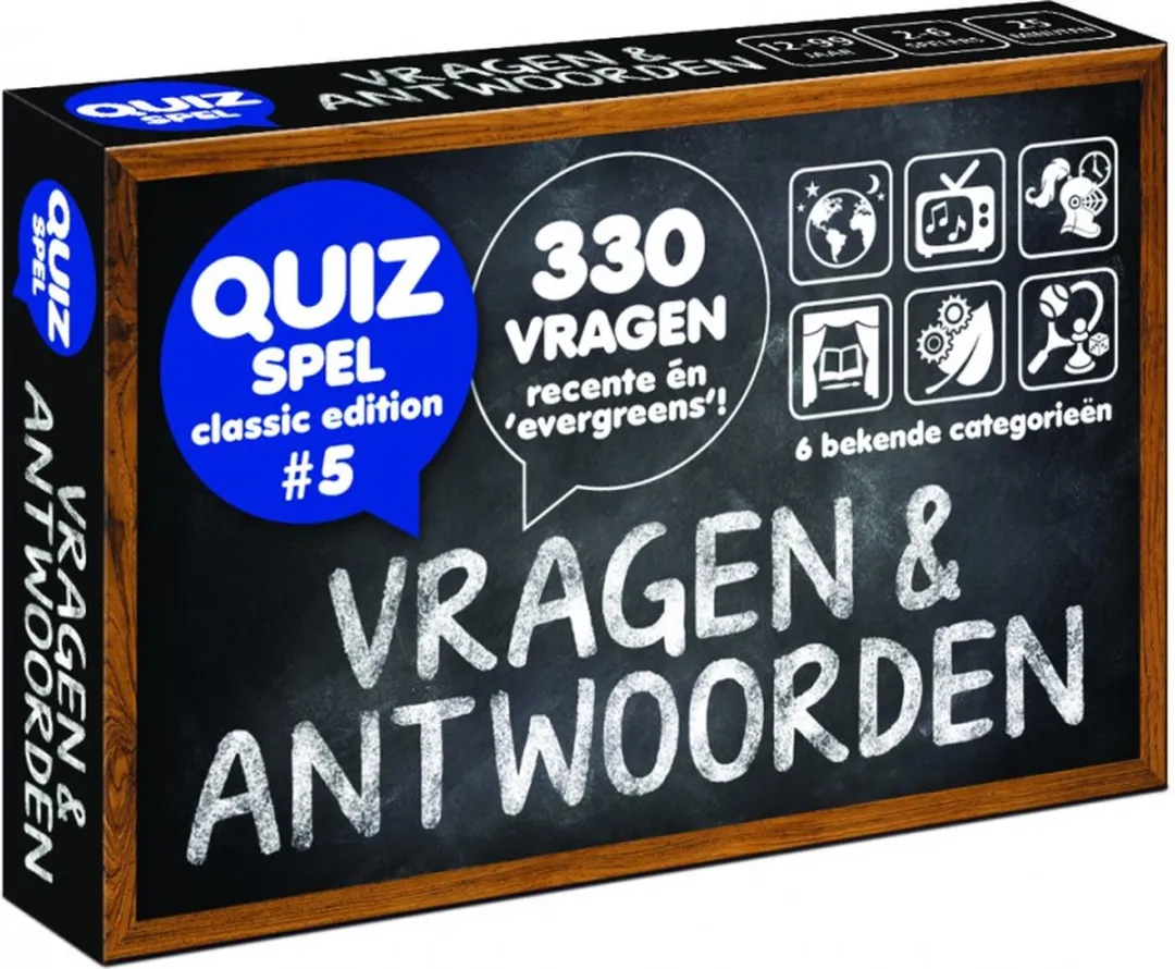 Vragen & Antwoorden #5 - Kaartspel - Pocketformaat Trivia Quiz en Aanvulset / Uitbreiding - 330 NIEUWE NEDERLANDSE VRAGEN!