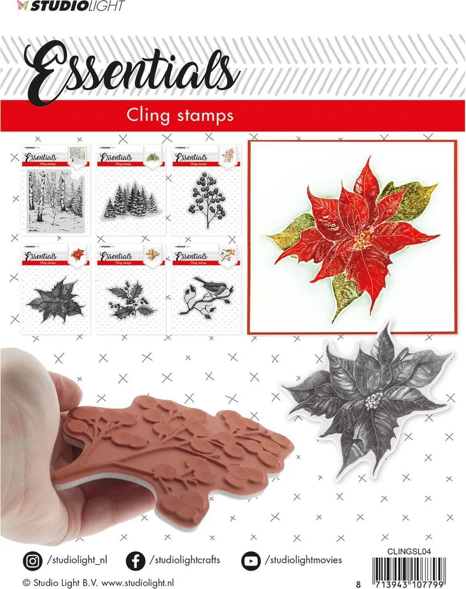 Creativ Company Kerstster Stempel 14x11cm - 5mm - Transparant