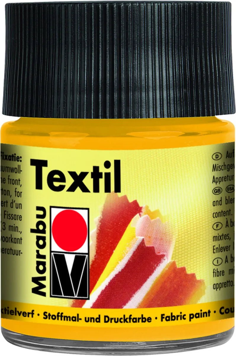 Marabu Textil 021 Watergedragen Verf Geel 50ml
