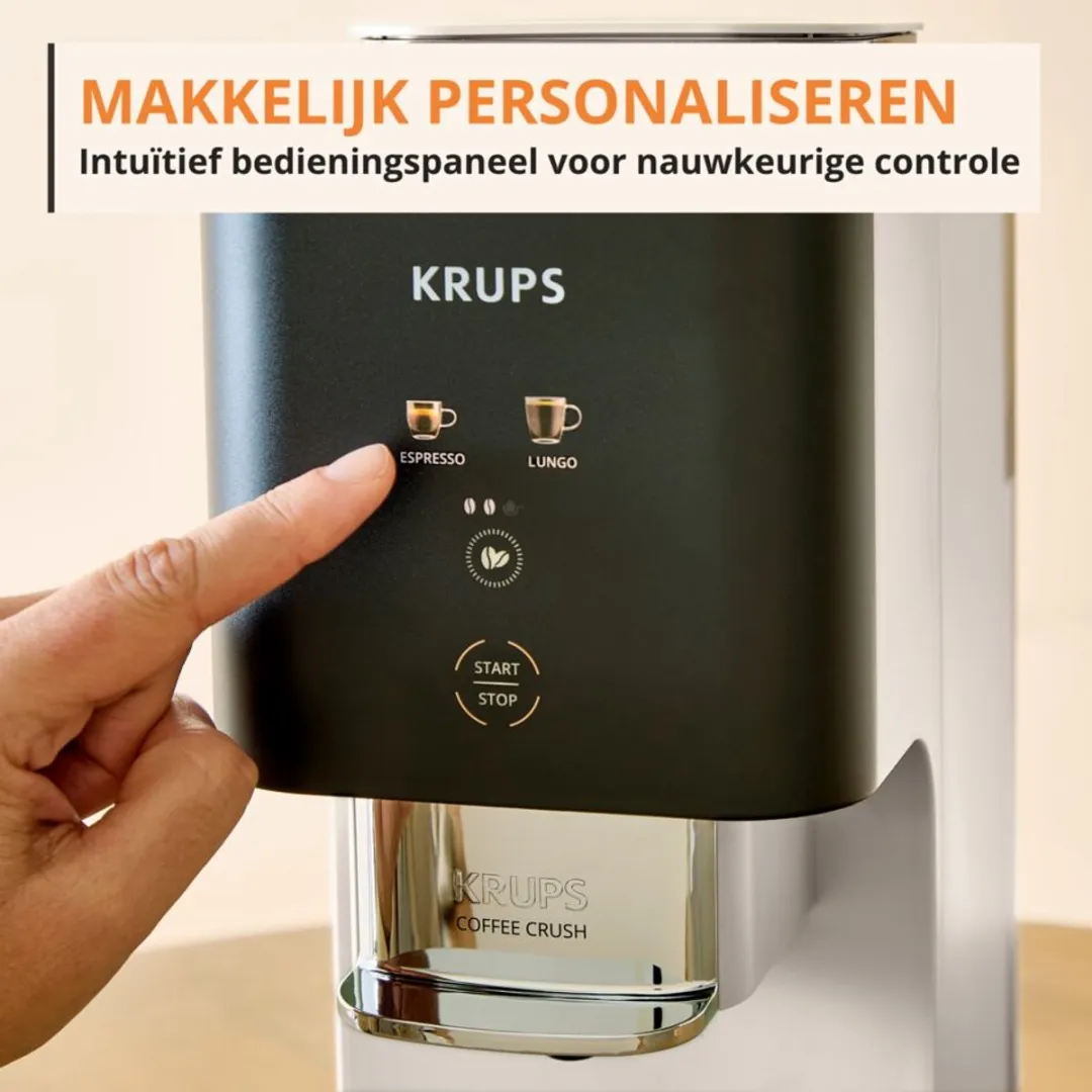 Krups Coffee Crush SA4001 Volautomatische Koffiemachine - Ivory - afbeelding 6 van 6