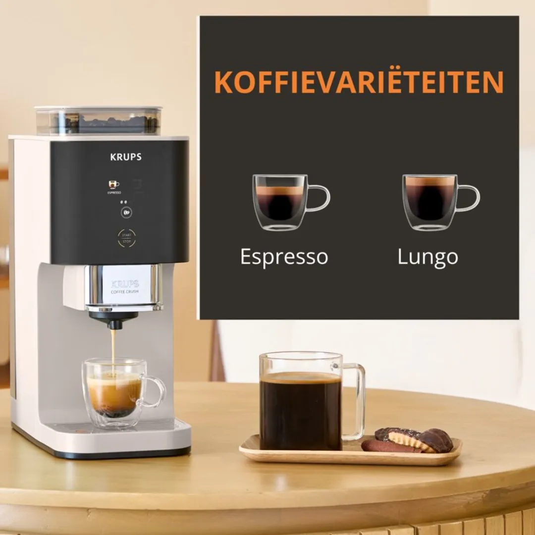 Krups Coffee Crush SA4001 Volautomatische Koffiemachine - Ivory